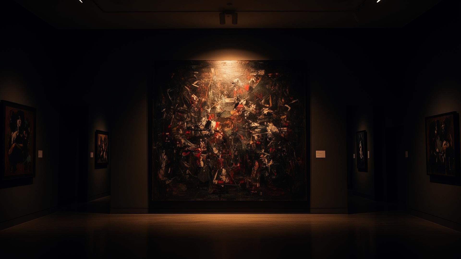 Cinematic gallery interior